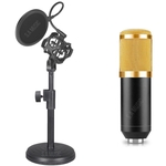 Ficha técnica e caractérísticas do produto Microfone BM800 + Suporte Pedestal Mesa + Shock + Pop Filtro