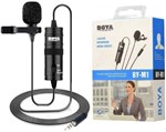 Ficha técnica e caractérísticas do produto Microfone Boya de Lapela By M1 para Câmeras e Smartphones