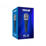 Ficha técnica e caractérísticas do produto Microfone com Fio de Mão Dinâmico Unidirecional MC-20 Vokal