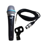 Microfone Com Fio P10 X Xlr Com Cachimbo Lyco Smp10