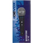 Microfone com Fio Profissional de Mão Dinâmico DX 48 Devox com Cabo de 5 Metros