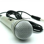 Microfone com Fio Profissional Dinâmico Dm 701 Prata
