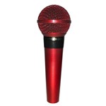 Microfone com Fio Profissional Vermelho SM-58 P4 - Leson