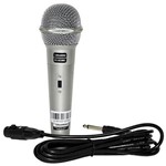Microfone com Fio Roadstar Rs-601 com Cabo 4.0 de 2.5 Metros - Prata