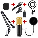 Ficha técnica e caractérísticas do produto Microfone Condensador BM800 + Braço Suporte Articulado + Pop - Andowl, M1025 ou L914