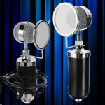Ficha técnica e caractérísticas do produto Microfone condensador de gravação profissional de som dinâmico de estúdio de microfone de 3,5 mm