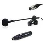Microfone Condensador Arcano WZS-3000 Mini XLR 4 Pinos + Adaptador XLR Phantom