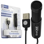 Ficha técnica e caractérísticas do produto Microfone Condensador para Gravação no Pc Mesa Knup Kp-915 Mic0033 Knup