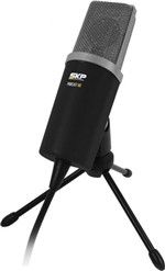 Microfone Condensador Usb Fnk-02, Acompanha Cabo Usb e Tripé - Skp