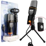 Microfone Condensador USB para Vídeo Youtube e Mesa Gravação Kp-916