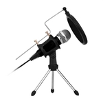 Ficha técnica e caractérísticas do produto Microfone condensador Usb + Suporte Microfone de estúdio de gravação de podcasts