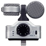 Ficha técnica e caractérísticas do produto Microfone Condensador Zoom Iq7 Professional Estéreo Silver - para Ios