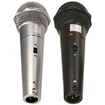 Microfone CSR-505 Duplo com Fio 1 Preto e 1 Prata - Mas Sul Digital