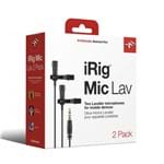Ficha técnica e caractérísticas do produto Microfone de Lapela Ik Multimedia Irig Mic Lav 2 Pack