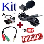 Microfone de Lapela para Celular Smartphone Iphone Android Gravação Vídeos Youtuber + Adaptador Original - Leffa Shop