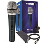 Ficha técnica e caractérísticas do produto Microfone De Mao Com Fio Profissional Vokal Mc20