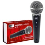 Microfone de Mão Dinâmico MXT M-58 Cabo 3 Metros P10