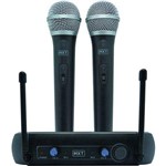 Ficha técnica e caractérísticas do produto Microfone de Mão Sem Fio Duplo 686,1-690,3mhz - UHF202 - MXT