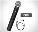 Microfone de Mão Sem Fio Tsi X1 Multicanal Usb