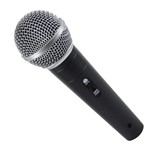 Microfone Dinamico com Fio Cardioide Studio SM-58 Musica Cantar Unidirecional - Braslu