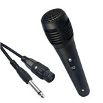 Ficha técnica e caractérísticas do produto Microfone Dinâmico de Mão com Fio Plug P10 Preto 1.5m - Mic-pf10