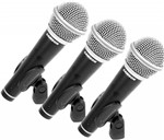 Microfone Dinâmico Samson R21 3-pack