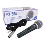Ficha técnica e caractérísticas do produto Microfone Dinâmico Unidirecional com Fio PX-58A PIX