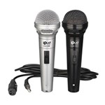 Ficha técnica e caractérísticas do produto Microfone Duplo com Fio Preto e Prata Dm-201 Loud
