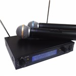 Ficha técnica e caractérísticas do produto Microfone Duplo Digital Sem Fio Wireless - Ref. WG2009 - Jiaxi