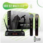 Ficha técnica e caractérísticas do produto Microfone Duplo Sem Fio Dylan UDX-02 Multi UHF