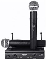 Microfone Duplo Sem Fio Wireless PGX-58 Weisre - Eletro Voo
