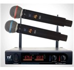 Ficha técnica e caractérísticas do produto Microfone Duplo Tsi1200 Uhf Display Digital Tsi
