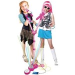 Ficha técnica e caractérísticas do produto Microfone Infantil Brinquedo Duplo Karaoke Rosa Meninas