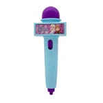 Microfone Infantil com Eco e Luz Frozen Azul Claro- Disney Toyng 33373