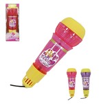 Ficha técnica e caractérísticas do produto Microfone Infantil com Eco Glam Girls Colors + Luz a Bateria na Caixa Wellkids
