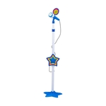 Ficha técnica e caractérísticas do produto Microfone Azul Com Pedestal Rock Star - Dm Toys