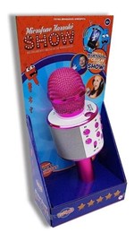 Ficha técnica e caractérísticas do produto Microfone Infantil Karaokê Show com Bluetooth Conecta a Pendrive Rosa- Toyng