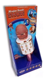 Ficha técnica e caractérísticas do produto Microfone Infantil Karaokê Show Com Bluetooth Conecta A Pendrive Rosé - Toyng