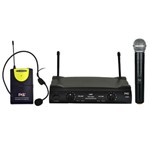 Ficha técnica e caractérísticas do produto Microfone JWL U585-HT UHF Duplo de Mão e Headset
