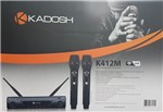 Ficha técnica e caractérísticas do produto Microfone Kadosh Uhf Kdsw 412m Recarregavel S/fio Duplo 1027