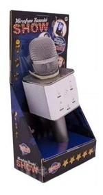 Ficha técnica e caractérísticas do produto Microfone Karaokê Show com Bluetooth Prata - Toyng 36739