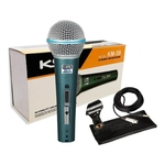 Microfone KSR KM58 Beta tipo SM58 P4 Cabo Cachimbo e Bag