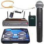 Microfone Leson Duplo Sem Fio Ls802 Hd / Ht950 Mão + Headset