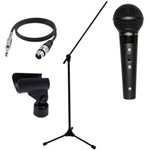 Microfone Leson Sm58 B + Pedestal Rmv