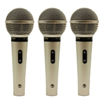 Ficha técnica e caractérísticas do produto 3 Microfone Leson Sm58 P4 Vocal Profissional - Oferta Loja