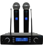 Microfone LSX02 Digital Dual System PLL- Multifrequência UHF 100 Canais - Leson