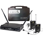 Ficha técnica e caractérísticas do produto Microfone LYCO Sem Fio Duplo Headset Lapela Instrumento UHF UH08 HLIHLI