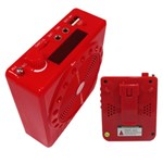 Ficha técnica e caractérísticas do produto Microfone Megafone Digital Palestras Amplificador de Voz Vermelho