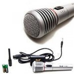 Microfone Metal Profissional com e Sem Fio 30 Metros Prata - Lelong