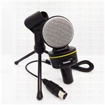 Ficha técnica e caractérísticas do produto Microfone Multimídia Studio Gravação Youtuber com Tripé e Cabo